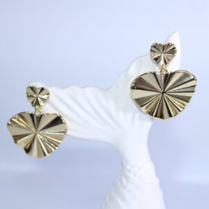 Aretes abanico dorado
