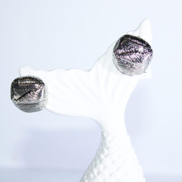 Aretes botón plata