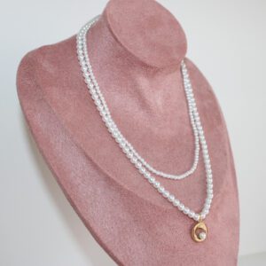 Collar doble perla