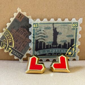 Aretes Corazón Rojo 24k