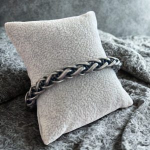 Pulsera Trenzado Plata Mate