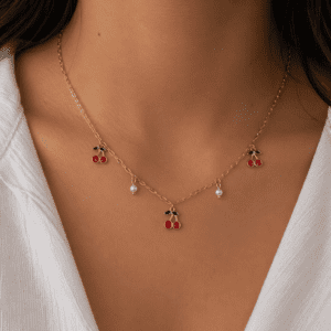 Collar Cerezas y Perlitas